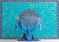 روسری سنتی یزد | طرح شمسه مسجد جامع کبیر یزد - یزد استور