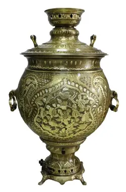 سماور گازی سنتی برنجی طرح گلستان - یزد استور