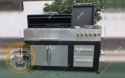 باربیکیو مدل مشکی و استیل 140 - ویلا مبل