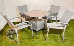 قیمت خرید میز و صندلی باغی حصیربافت مدل ارکید | ویلامبل