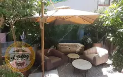 چتر پایه کنار باغی وارداتی با تنظیم زاویه - ویلا مبل