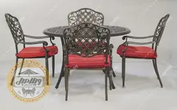 میز و صندلی باغی آلومینیومی مدل آدرین - ویلا مبل