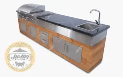 باربیکیو آیلند استیل با میز سنگی