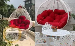 صندلی آویزی مناسب فضای باز دونفره - ویلا مبل