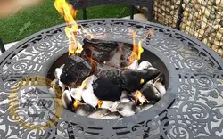 میز فلزی آتشدان با استیک پز مدل پارسی - ویلا مبل