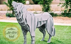 فلاور باکس و باربیکیو زغالی مدل گرگ - باربیکیو دو منظوره