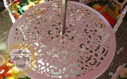 میز باغی آلومینیوم قطر ۸۵ سانتی متر - ویلا مبل