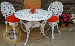 میز باغی آلومینیوم قطر ۸۵ سانتی متر - ویلا مبل