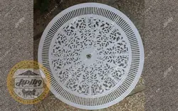 میز باغی آلومینیوم قطر ۷۹ سانتی‌متر - ویلا مبل