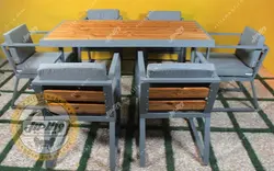 میز و صندلی آلومینیوم مدل فرانسوی - ویلا مبل