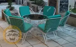 مبل باغی فلزی مدل مهتاب - خرید مبل باغی و ویلایی|ویلا مبل