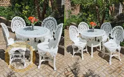 قیمت + خرید میز و صندلی پلیمری مدل طاووس | ویلا مبل