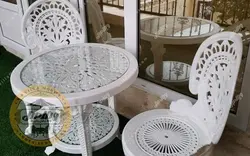 قیمت + خرید میز و صندلی پلیمری مدل طاووس | ویلا مبل