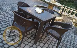 قیمت + خرید میز و صندلی پلیمری مدل ارکیده | ویلا مبل