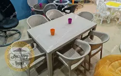 قیمت + خرید میز و صندلی پلیمری مدل ارکیده | ویلا مبل