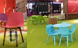 قیمت + خرید میز و صندلی طبی پلیمری مدل تیکا | ویلا مبل