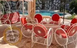 قیمت خرید مبلمان باغی مدل کالسکه گلبرگ (اقتصادی) | ویلا مبل