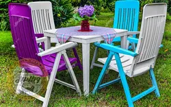 قیمت + خرید میز و صندلی تاشو پلیمری مدل اساره | ویلا مبل