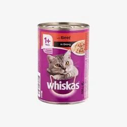 کنسرو گربه ویسکاس با طعم گوشت گاو _ Whiskas