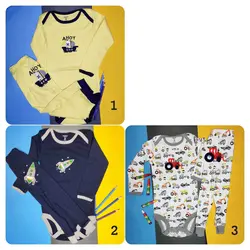 بادی آستین بلند با شلوار 48ماه کارترز لاو پسرانه کد:5008