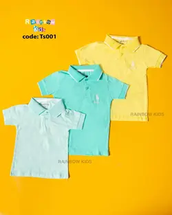 تیشرت تک پنبه ای یقه دار کد:7000