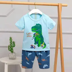 ست تیشرت شلوارک دایناسور کامیونی کد:1063