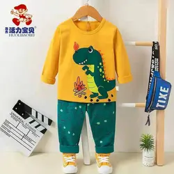 ست بلوز شلوار اژدها کوچولو تمام پنبه کد:9046