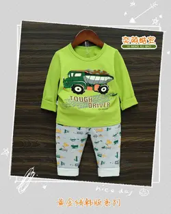 ست بلوز شلوار کامیون سبز تمام پنبه کد:9063