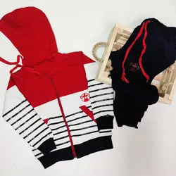 ست سوویشرت شلوار خرسی تمام پنبه کد:9060