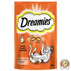 تشویقی گربه با مرغ ویتامین دار 60 گرمی Dreamies