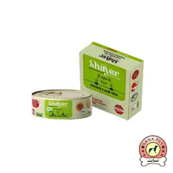 کنسرو بچه گربه مرغ و آلوورا در ژله 90 گرم Shayer
