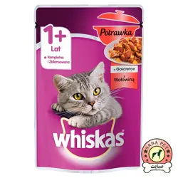 پوچ گربه با طعم گوشت 85 گرمی Whiskas