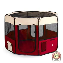 پارک سگ و گربه 8ضلعی مدل پارچه ای مسقف PetComer