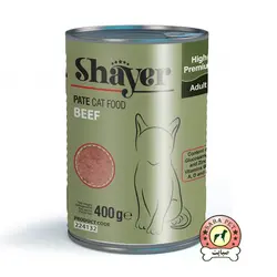 کنسرو گربه با طعم گوشت قرمز 400 گرم Shayer