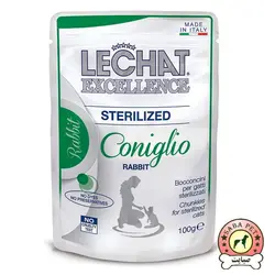 پوچ گربه عقیم شده طعم خرگوش 100 گرمی Monge Lechat