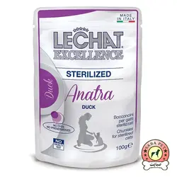 پوچ گربه عقیم شده طعم اردک 100 گرمی Monge Lechat