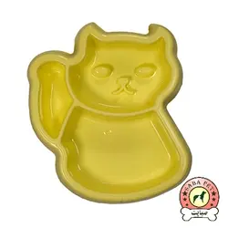 ظرف آب و غذای دوقلو طرح گربه متوسط Danniel