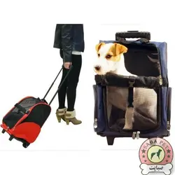 کیف حمل ترولی با چرخ و دسته ی ریلی سایز متوسط PetComer