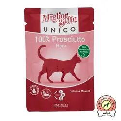 پوچ گربه با طعم گوشت خوک 85 گرمی miglior