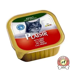 کنسرو گربه با گوشت گوساله 100 گرم Plaisir