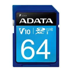 کارت حافظه‌ SDXC  مدل Premier V10 ظرفیت 64 گیگابایت ای دیتا