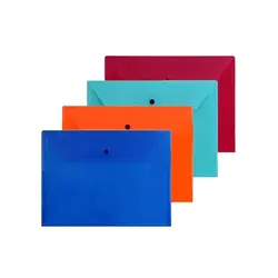 قیمت پوشه پلاستیکی دکمه دار A4 | پوشه دکمه دار پلاستیکی A4