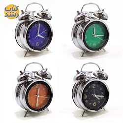 ساعت رومیزی زنگ دار استیل سایز بزرگ شب نما