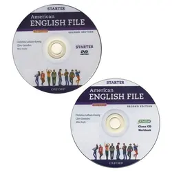 American English File Starter (2nd) SB+WB+CD+DVD انگلیش فایل استارتر قطع رحلی