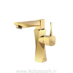 شیر روشویی طلایی ریسکو مدل اسکرو طلایی