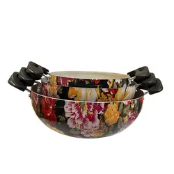 ماهیتابه دیواره بلند دو دسته تفلون