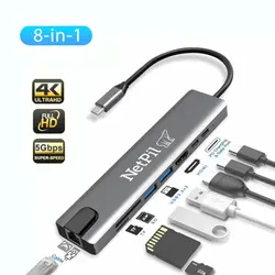 هاب 8 پورت usb c نت پیل مدل 8030