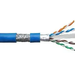 کابل شبکه لگراند Cat6 SFTP فویلدار و شیلد دار با تست چنل و پرمننت روکش LSZH حلقه 500 متری