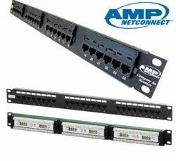 پچ پنل 24 پورت AMP امپ Cat6 UTP کیستونی