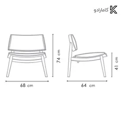صندلی پشت کوتاه اسلیم
